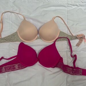 Bundle of 2 PINK 34A Wear Everywhere Push-Up Bra